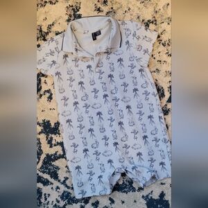 Janie and Jack Baby Romper with Bunny Print